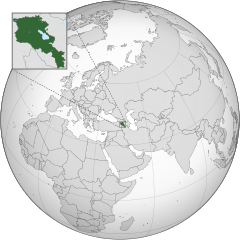 Örményország elhelyezkedése