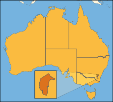 Az Ausztrál Fővárosi Terület elhelyezkedése Ausztráliában