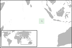 A Kókusz (Keeling)-szigetek elhelyezkedése