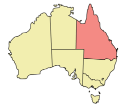 Queensland elhelyezkedése Ausztráliában