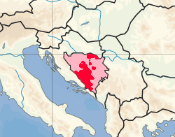 Herceg-Bosna elhelyezkedése