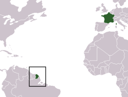 Francia Guyana elhelyezkedése
