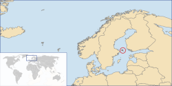 Åland elhelyezkedse Eurpban