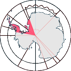 A Brit Antarktiszi Terület elhelyezkedése