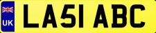 LA51 ABC - Egyesült Királysági zászlóval, UK felirattal