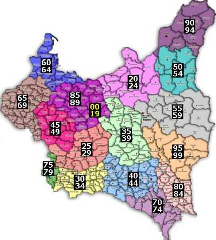 1937-es lengyel területkódok