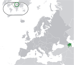 Azerbajdzsán elhelyezkedése Európa és Ázsia határán
