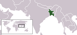 Banglades elhelyezkedése