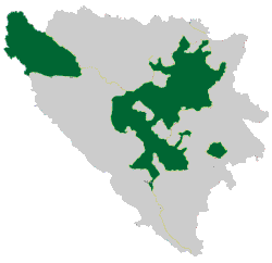 Bosznia-Hercegovinai Köztársaság elhelyezkedése