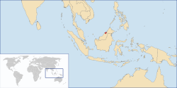 Brunei elhelyezkedése