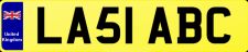 LA51 ABC - Egyesült Királysági zászlóval, United Kingdom felirattal