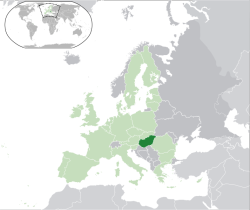 Magyarország elhelyezkedése Európában