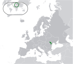 Moldova elhelyezkedése Európában
