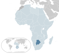 Botswana elhelyezkedése