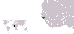 Bissau-Guinea elhelyezkedése