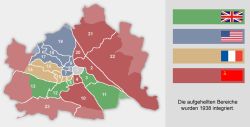 Bécs megszállási térképe